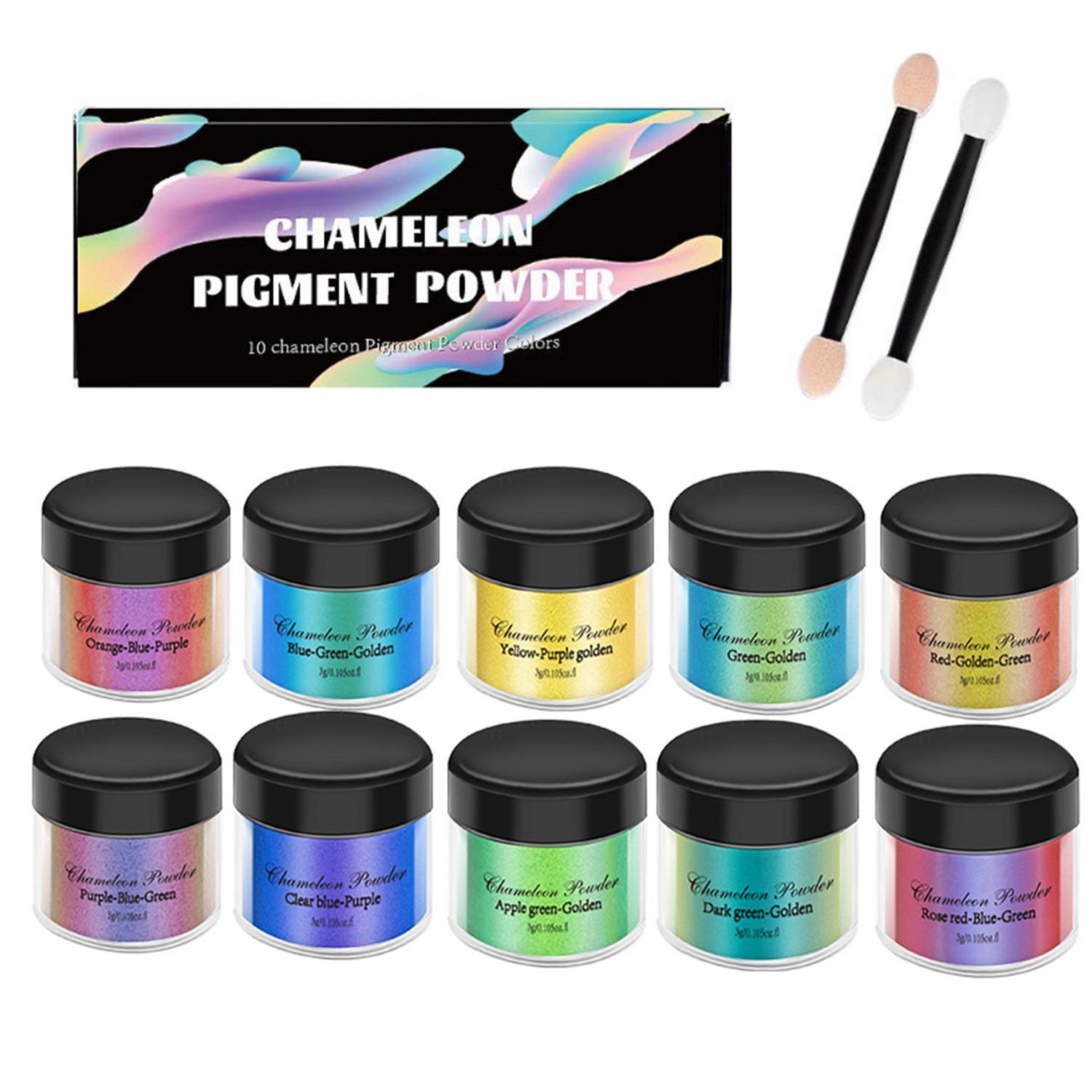 Resin Pigment Set - 10/20pcs Mirror Chameleons Pigment Set Pearl