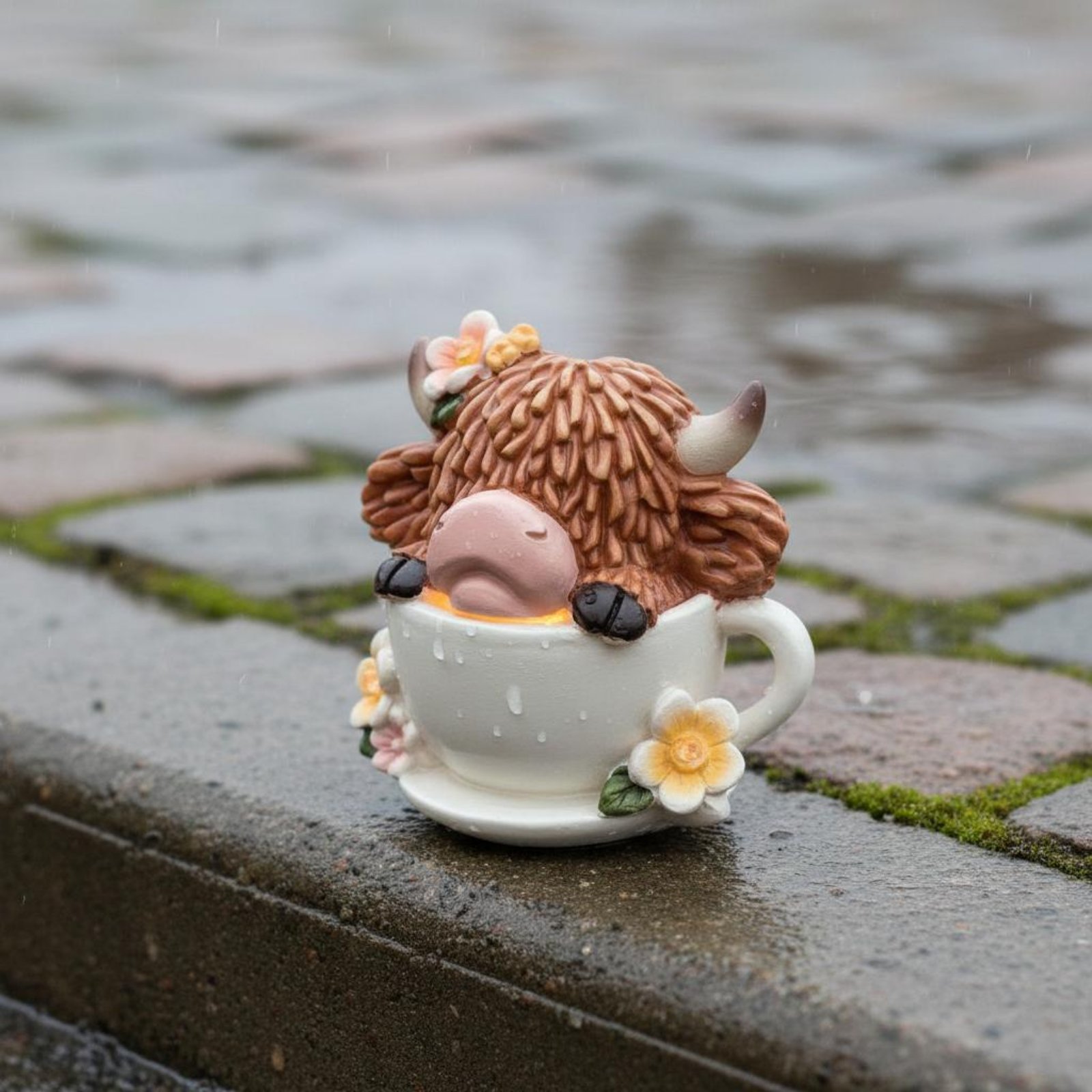 Crafting Resin - Highland Cow Garden Light Resin Craft