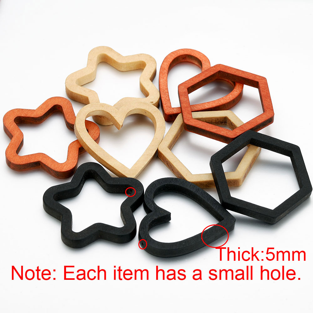 10pcs Wood Heart Square Silico - Crafting Resin recensie en prijs