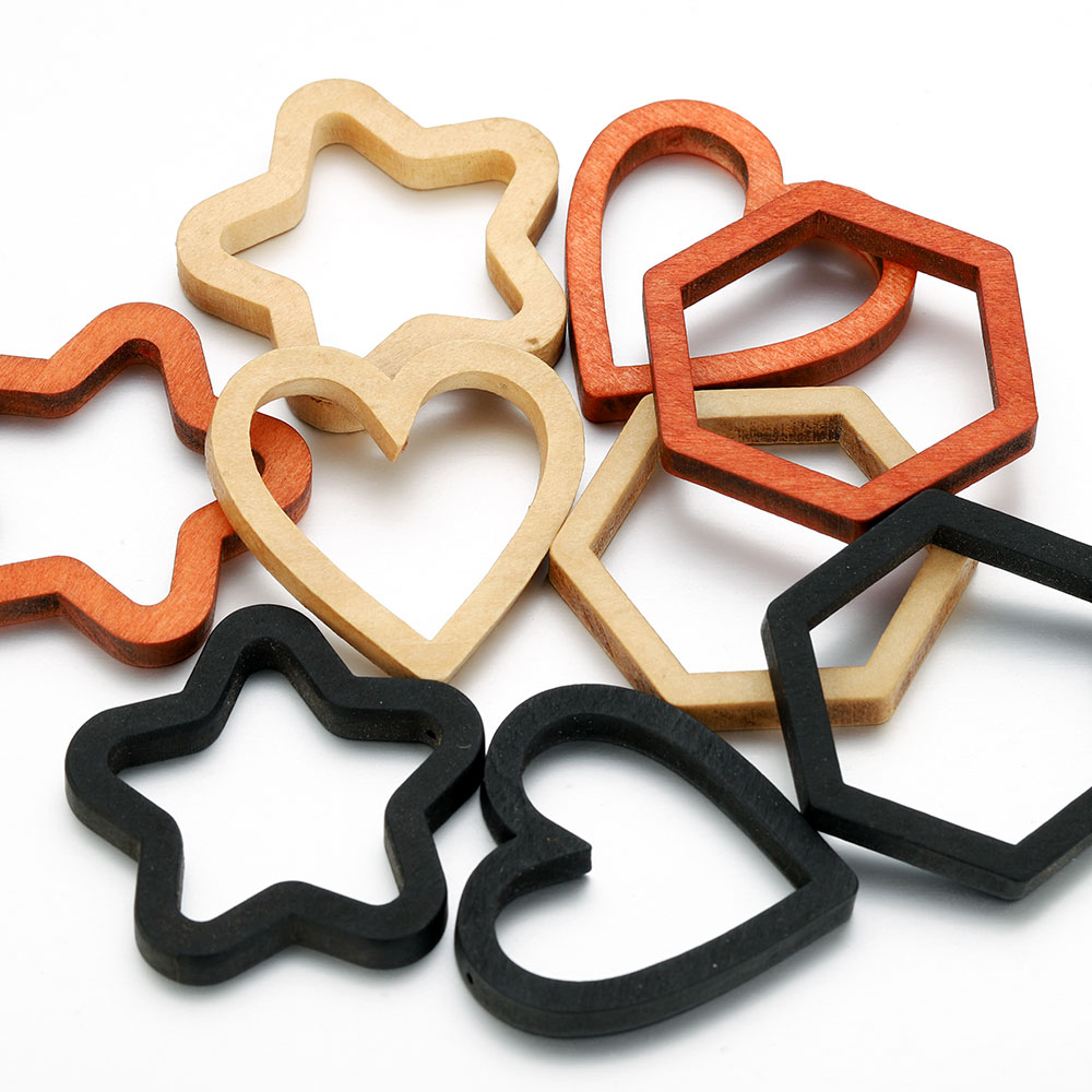 10pcs Wood Heart Square Silico - Crafting Resin recensie en prijs
