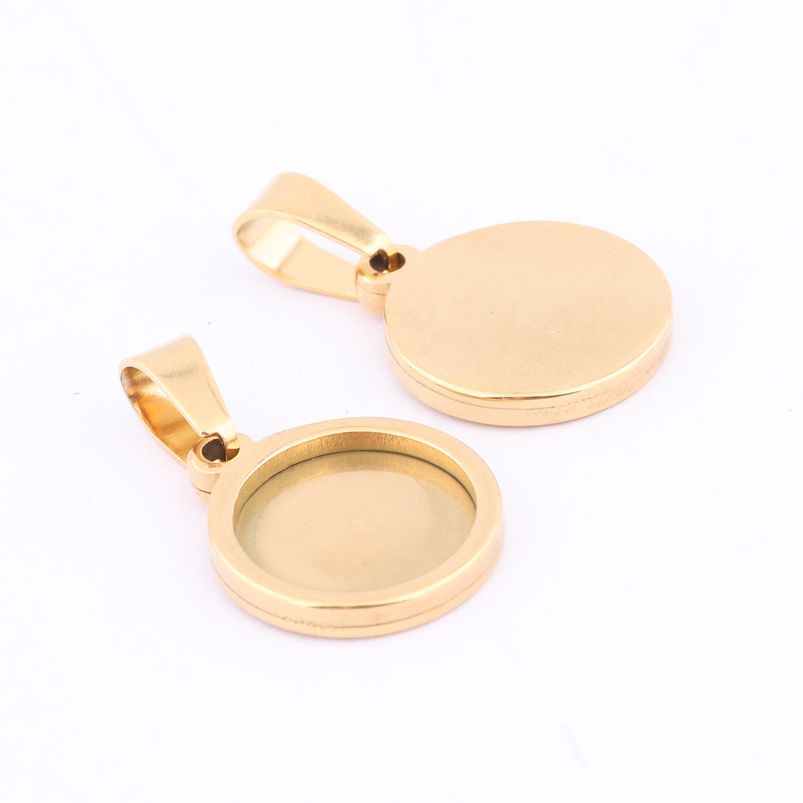 10pcs Gold Plated Black 12mm R - Bezels Set Pendant recensie en prijs