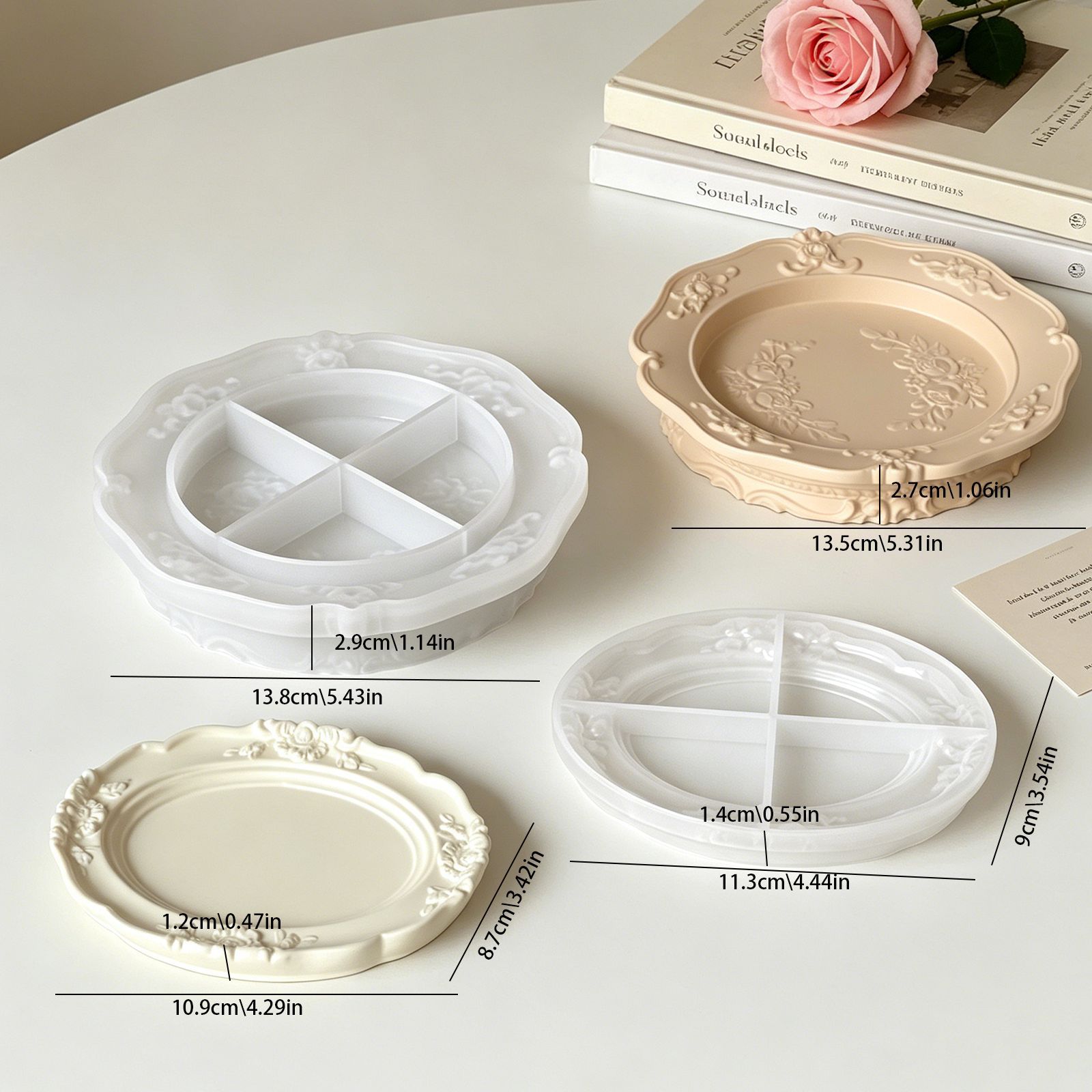 Elegant Vintage Baroque Lace S - Coaster Mold Round recensie en prijs