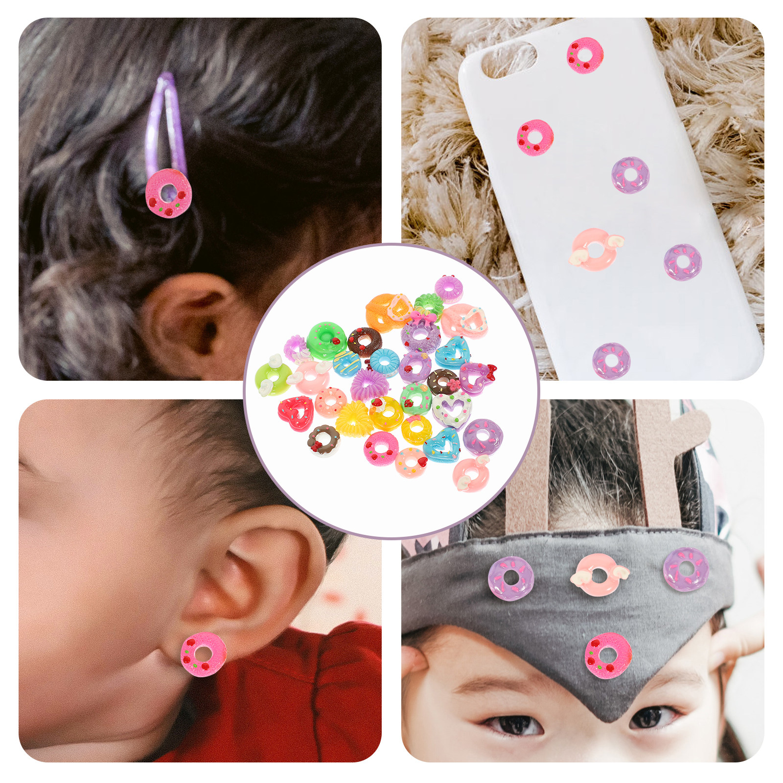 30Pcs Mini Donut Resin Ornamen - Resin Craft Supplies recensie en prijs