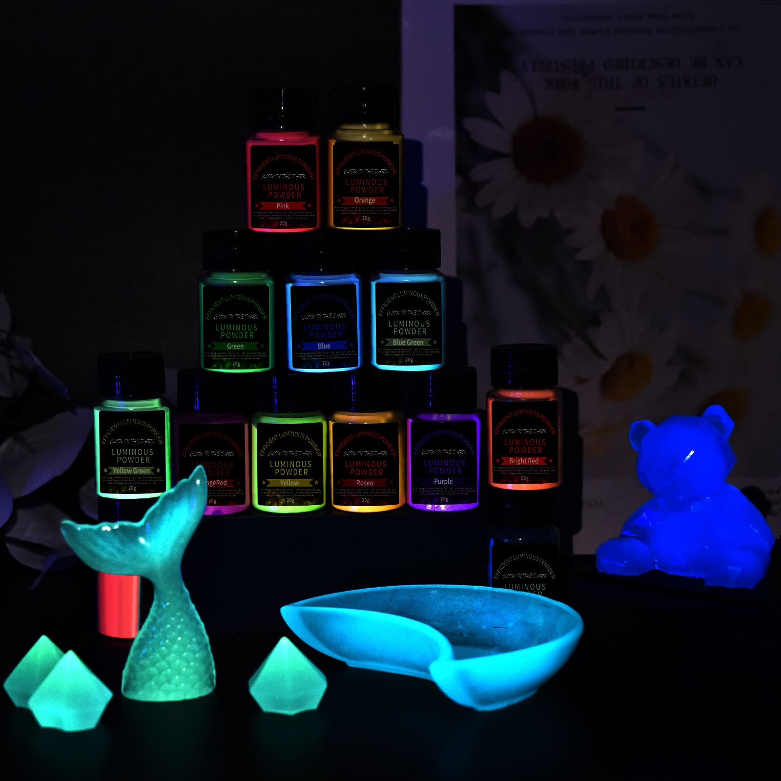 20g Long Lasting Bright Lumino - Resin Pigment Set recensie en prijs