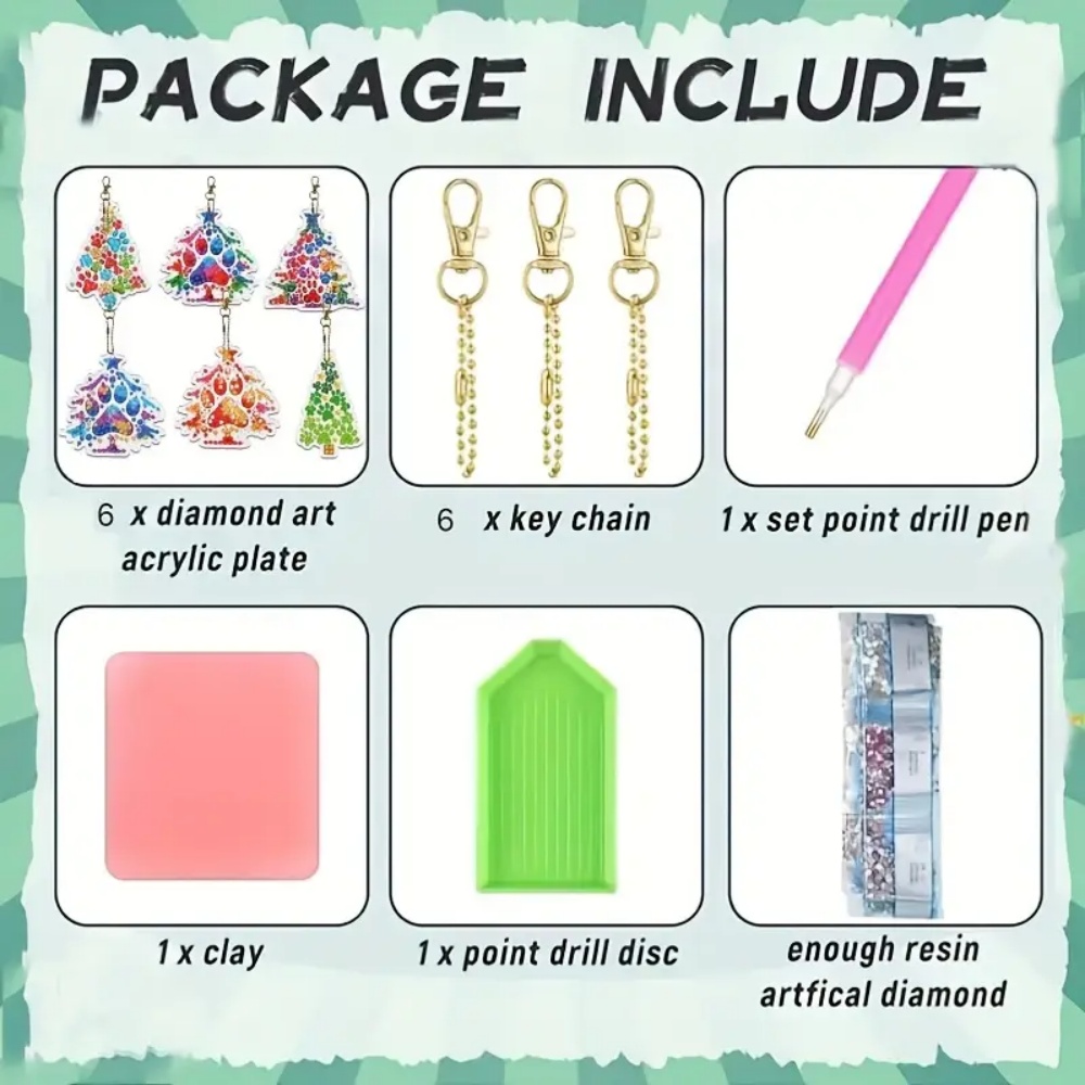 6pcs/SetDIY Christmas tree pat - Resin Craft For Beginners recensie en prijs