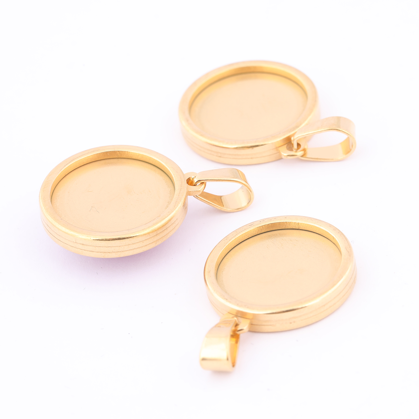 5pcs Stainless Steel Gold Plat - Bezels Set Pendant recensie en prijs
