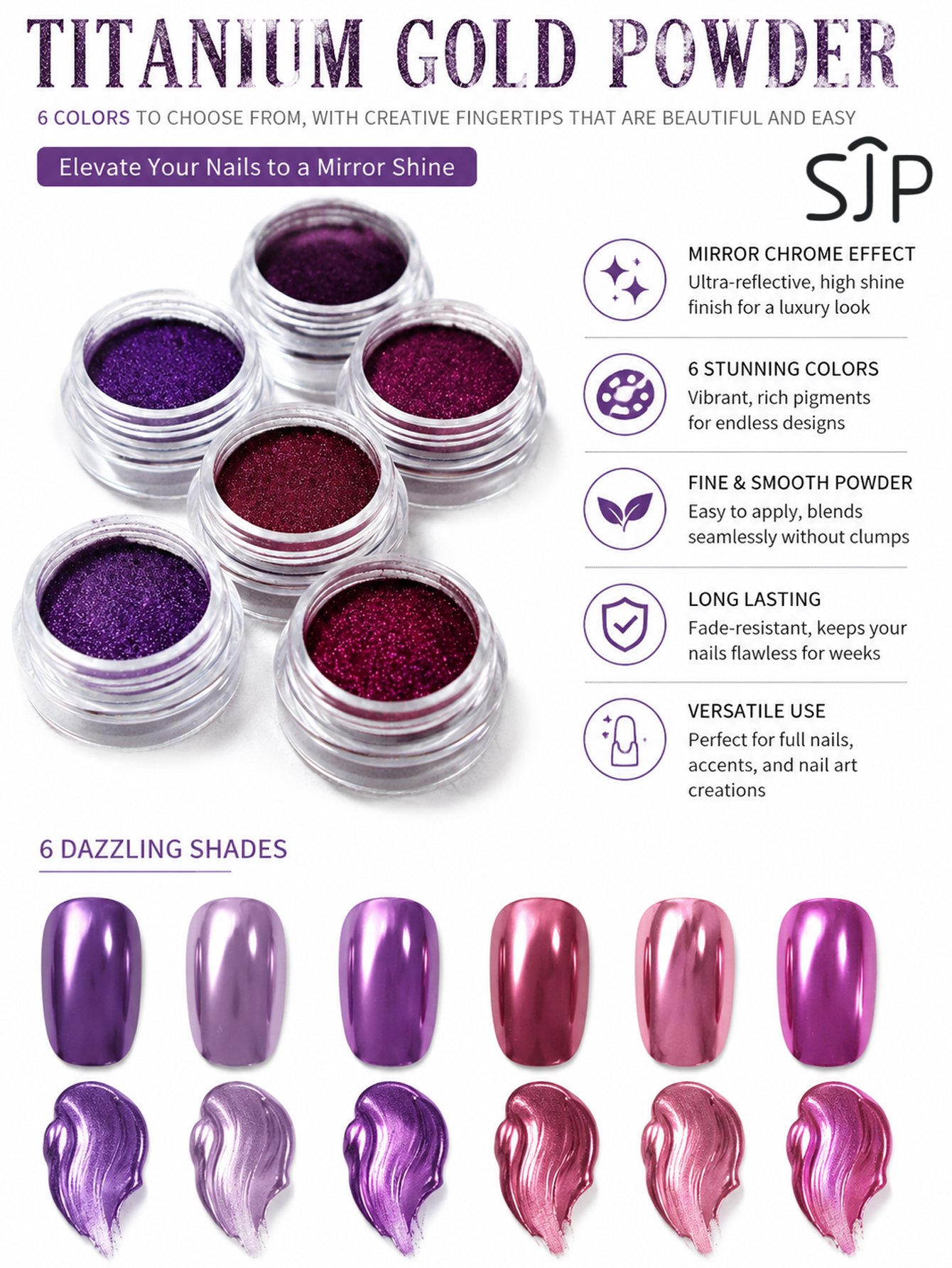 6-piece Electric Purple Series - Resin Glitter Pack recensie en prijs