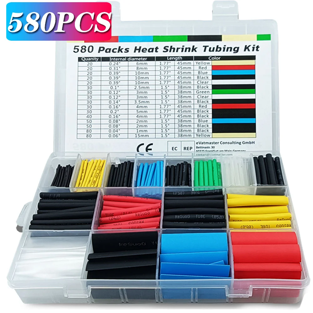 580/530/127PCS Heat Shrink Tub - Heat Gun Small recensie en prijs