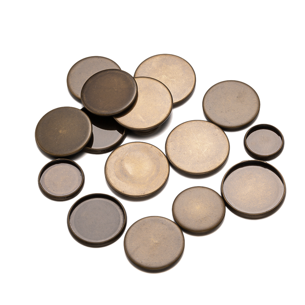 20pcs Antique Bronze Flat Roun - Bezels Set Pendant recensie en prijs
