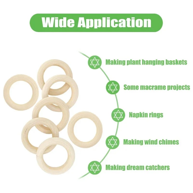 20pcs 30mm Unfinished Smooth W - Wood Ring Blank recensie en prijs
