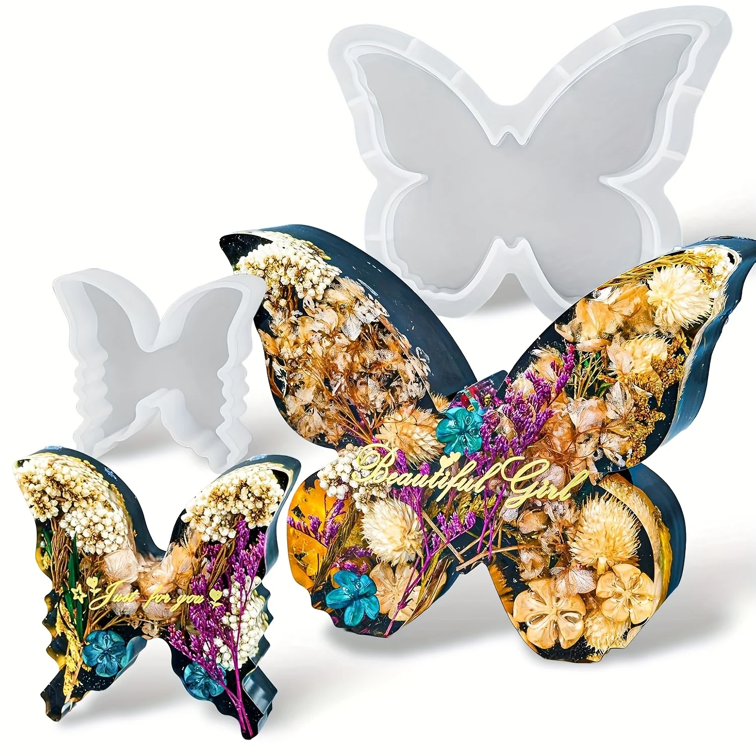 Two sizes of butterfly resin m - Flower Preservation Resin recensie en prijs
