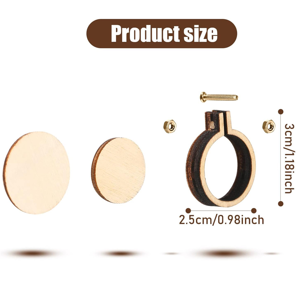 10Pcs/Set Wooden Mini Embroide - Wood Ring Blank recensie en prijs