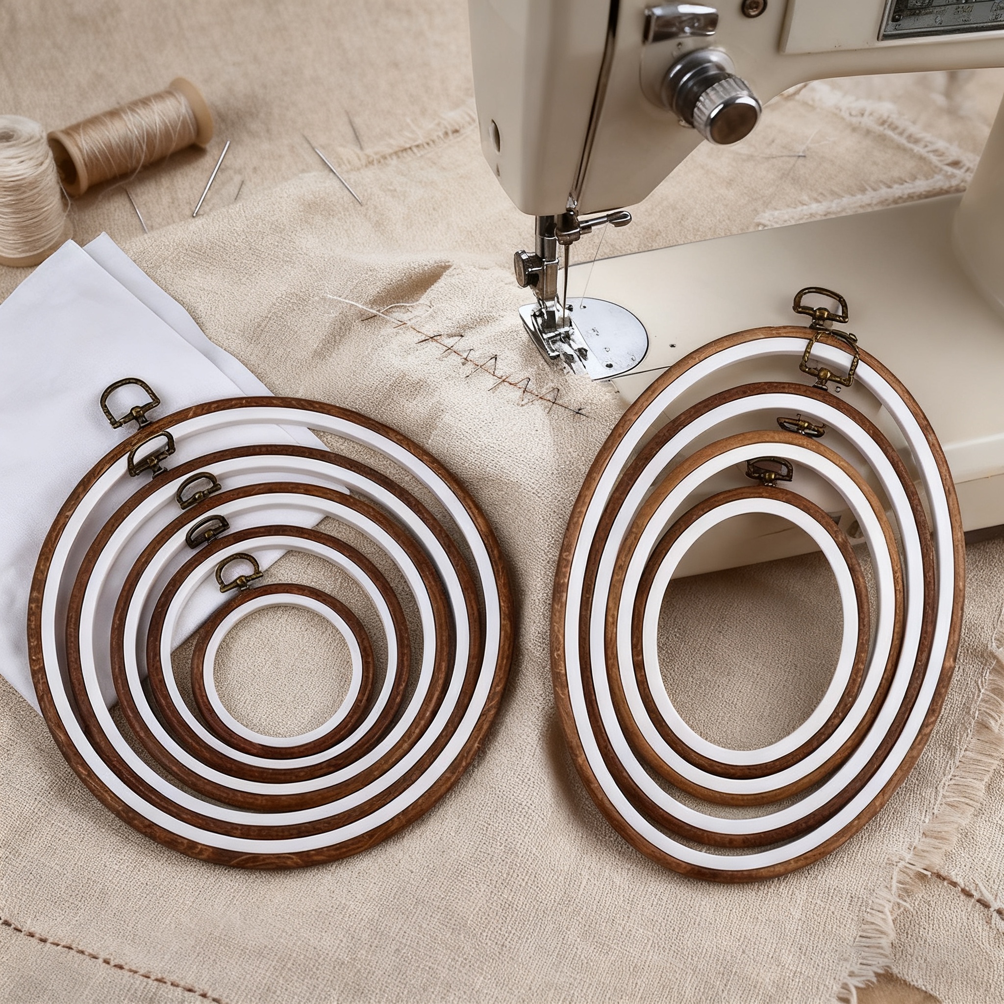10PCS Sewing Tool Round Oval I - Wood Ring Blank recensie en prijs