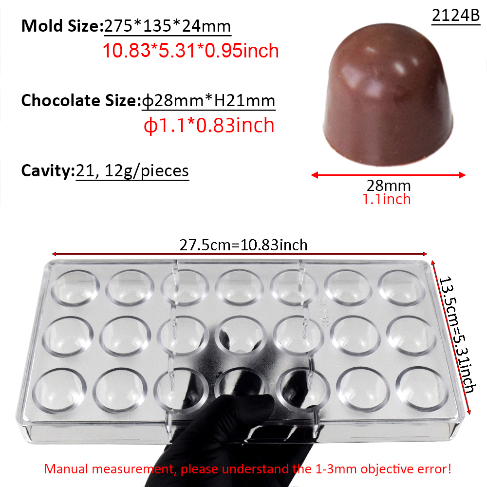 21 Cavity Dome Chocolate Mold  - Dome Mold Clear recensie en prijs