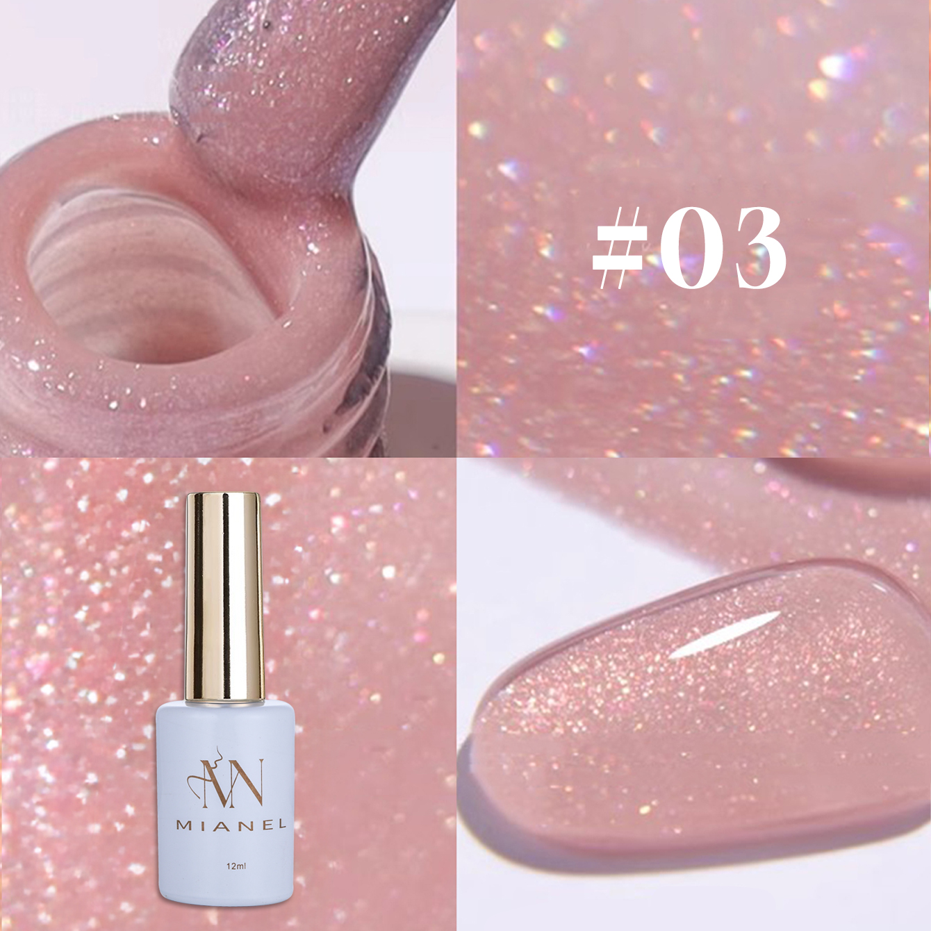 MIANEL 12ML 1PCS Fugitive Whit - Resin Glitter Pack recensie en prijs
