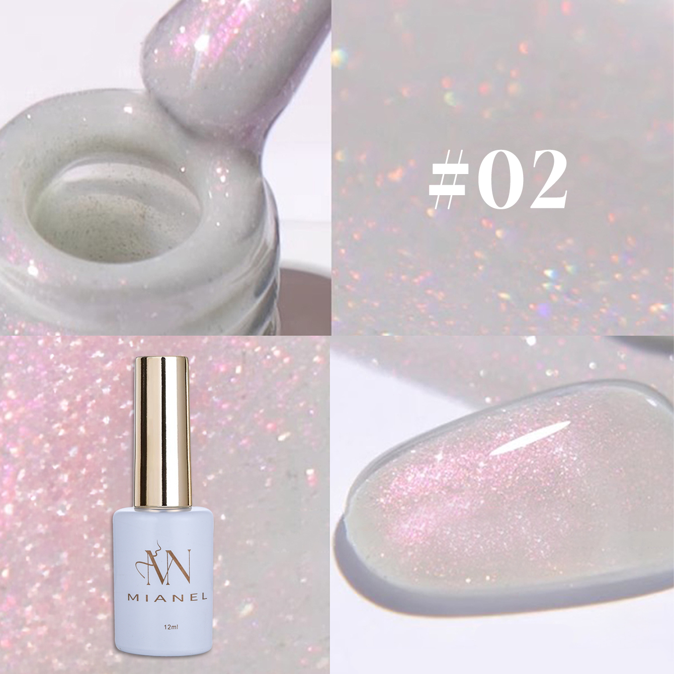 MIANEL 12ML 1PCS Fugitive Whit - Resin Glitter Pack recensie en prijs