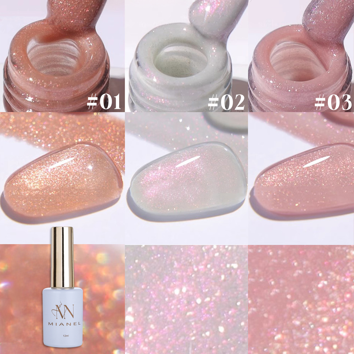 MIANEL 12ML 1PCS Fugitive Whit - Resin Glitter Pack recensie en prijs