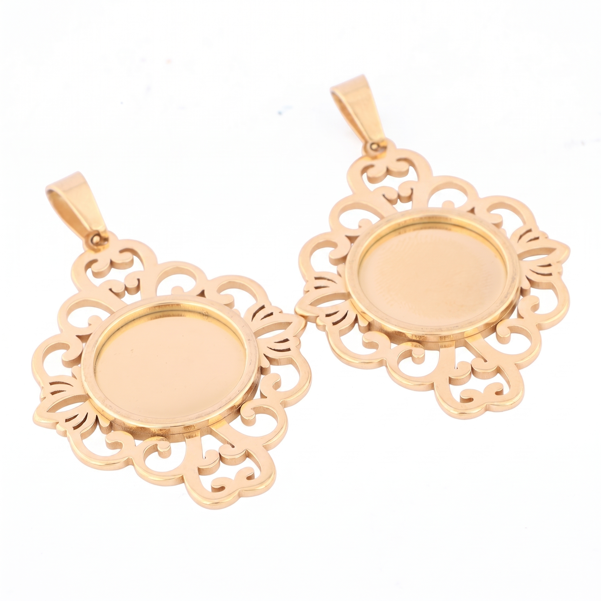 5pcs Stainless Steel Filigree  - Bezels Set Pendant recensie en prijs