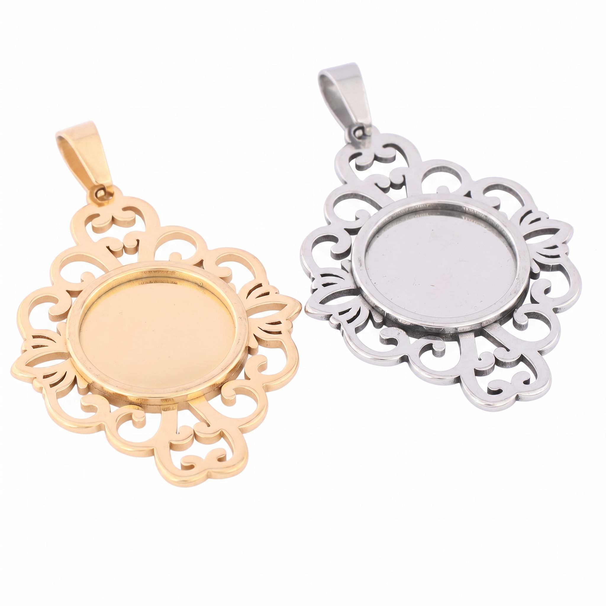 5pcs Stainless Steel Filigree  - Bezels Set Pendant recensie en prijs