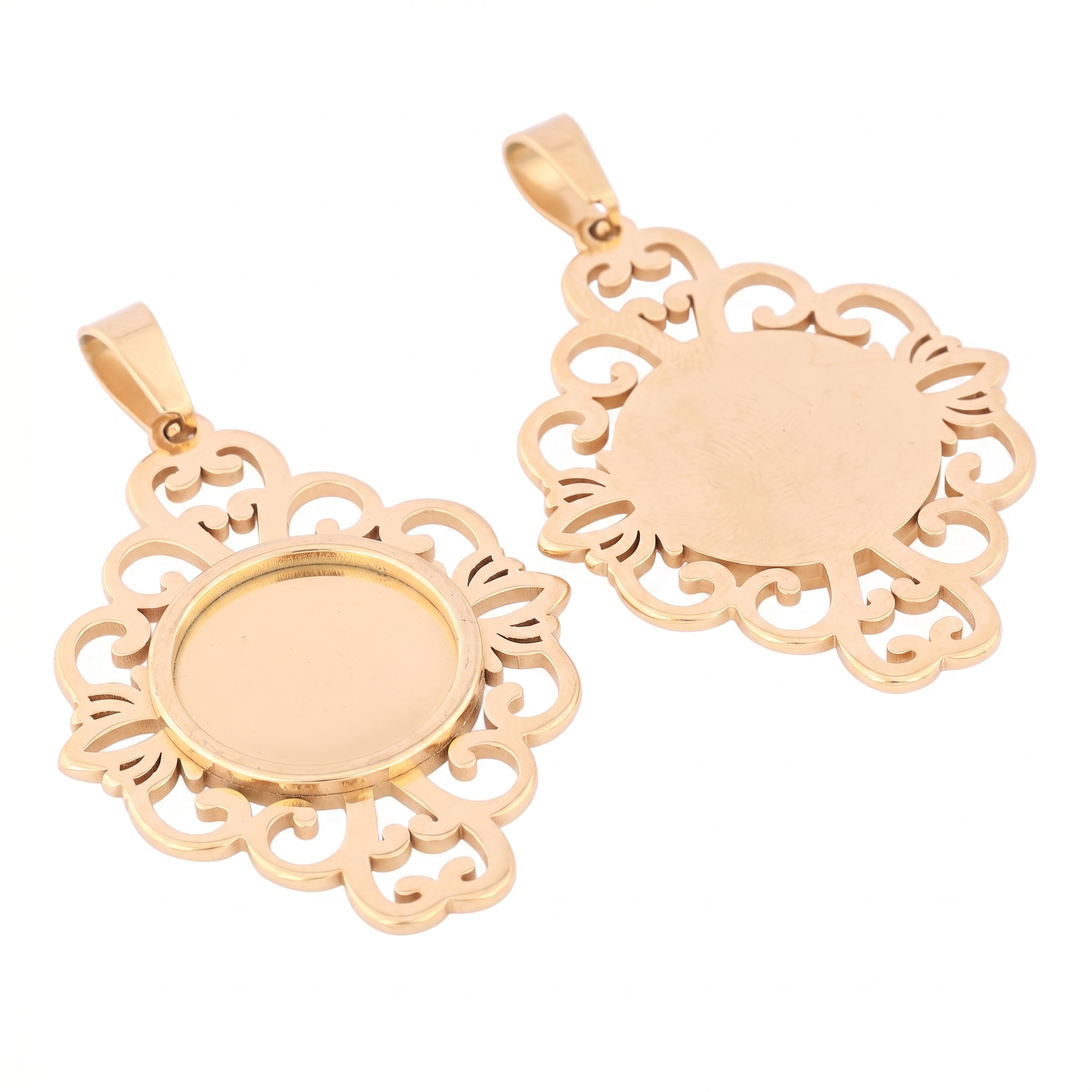 5pcs Stainless Steel Filigree  - Bezels Set Pendant recensie en prijs