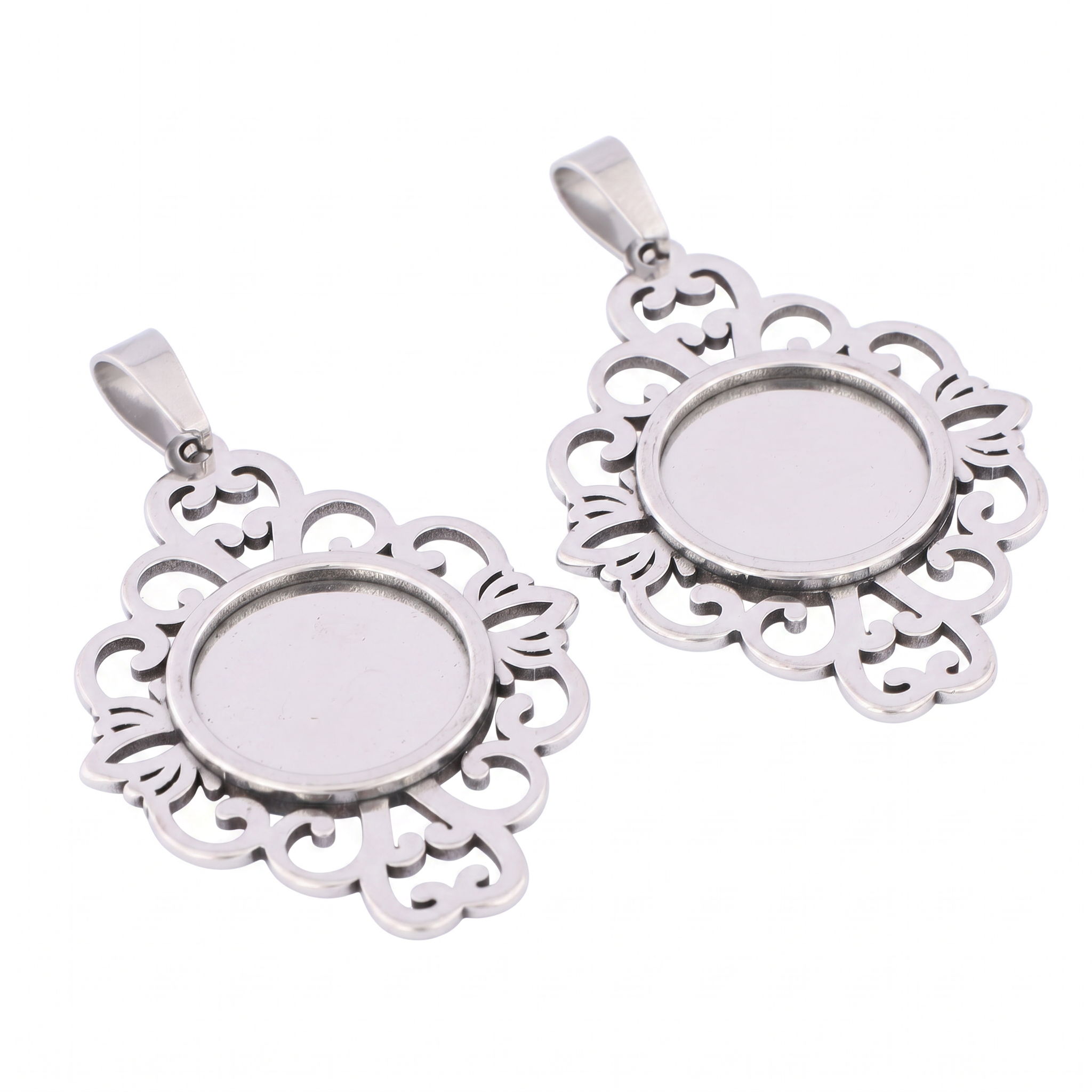 5pcs Stainless Steel Filigree  - Bezels Set Pendant recensie en prijs