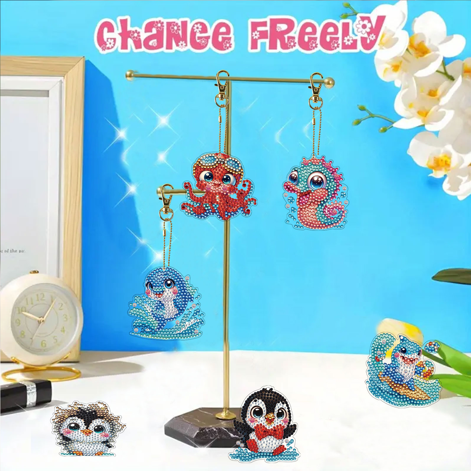 15Pcs DiY Diamond Art Keychain - Resin Craft For Beginners recensie en prijs
