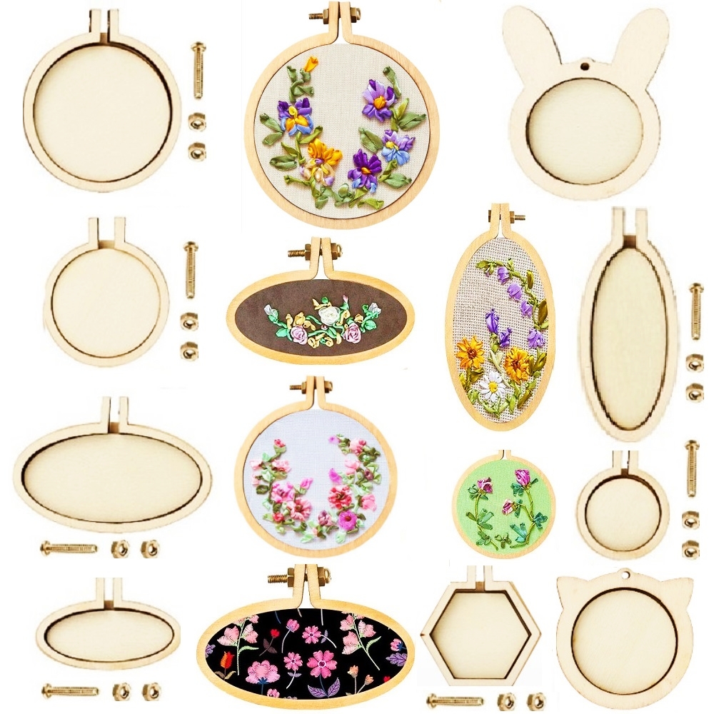 10PCS Mini Embroidery Hoop Woo - Wood Ring Blank recensie en prijs