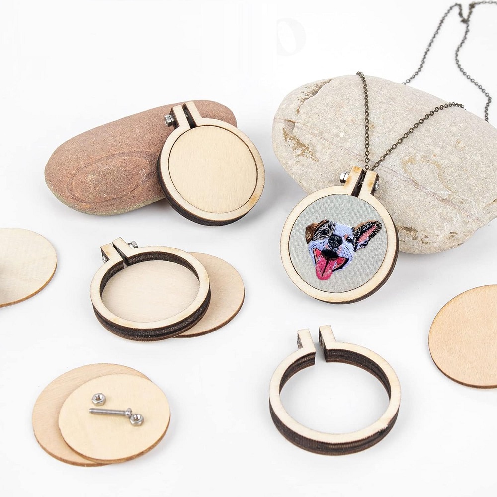 10PCS Mini Embroidery Hoop Woo - Wood Ring Blank recensie en prijs