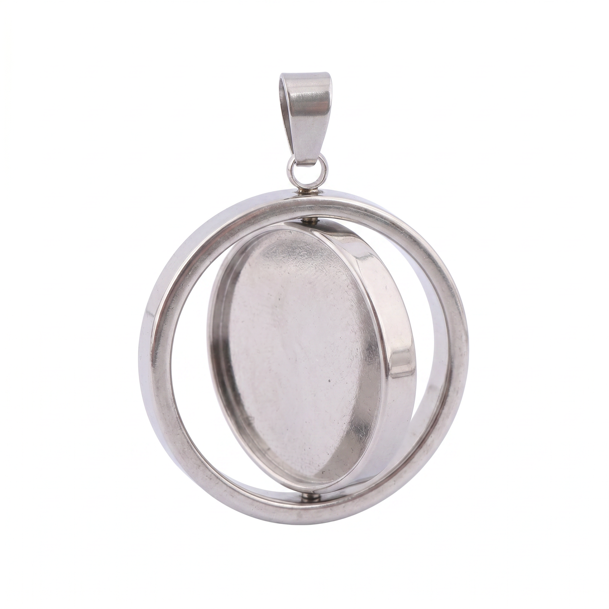 3pcs Stainless Steel  Rotatabl - Bezels Set Pendant recensie en prijs