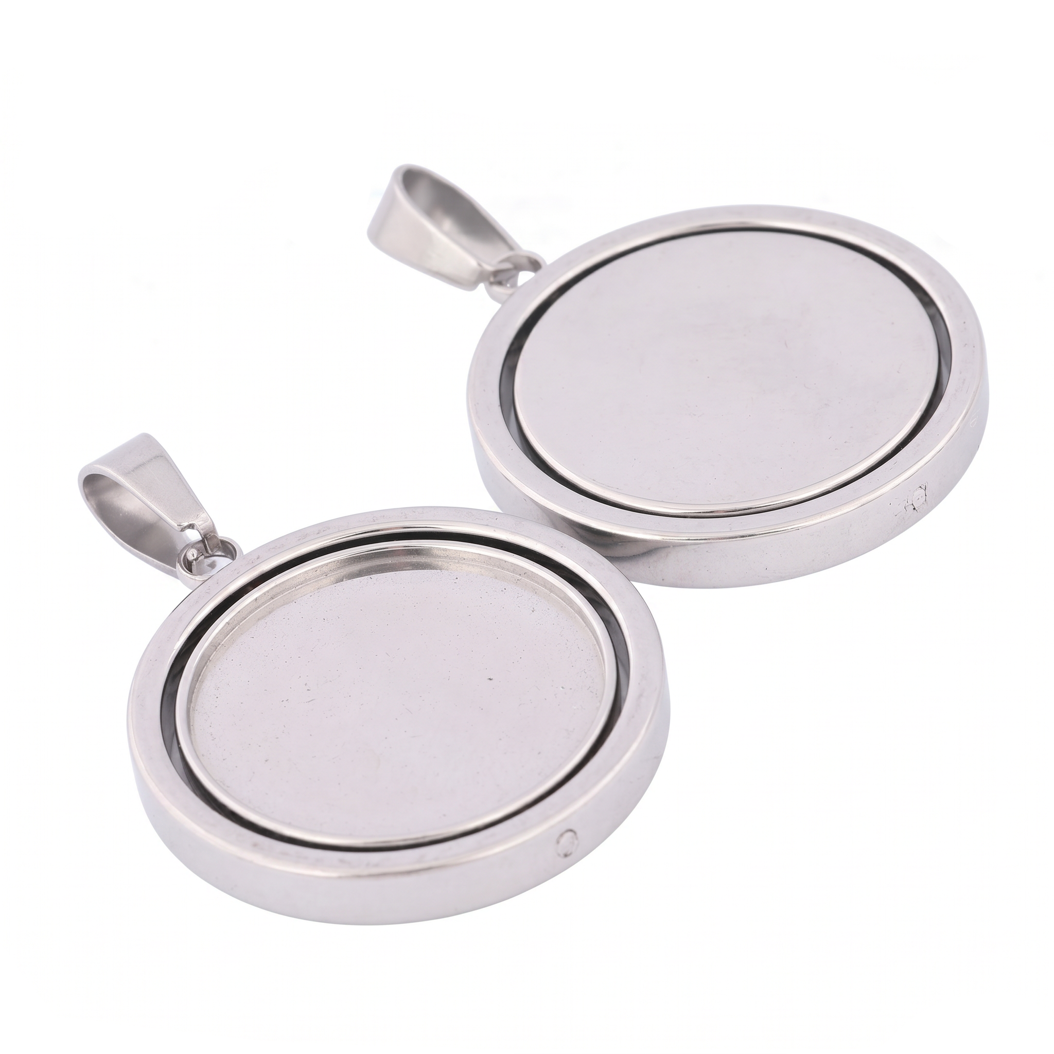3pcs Stainless Steel  Rotatabl - Bezels Set Pendant recensie en prijs