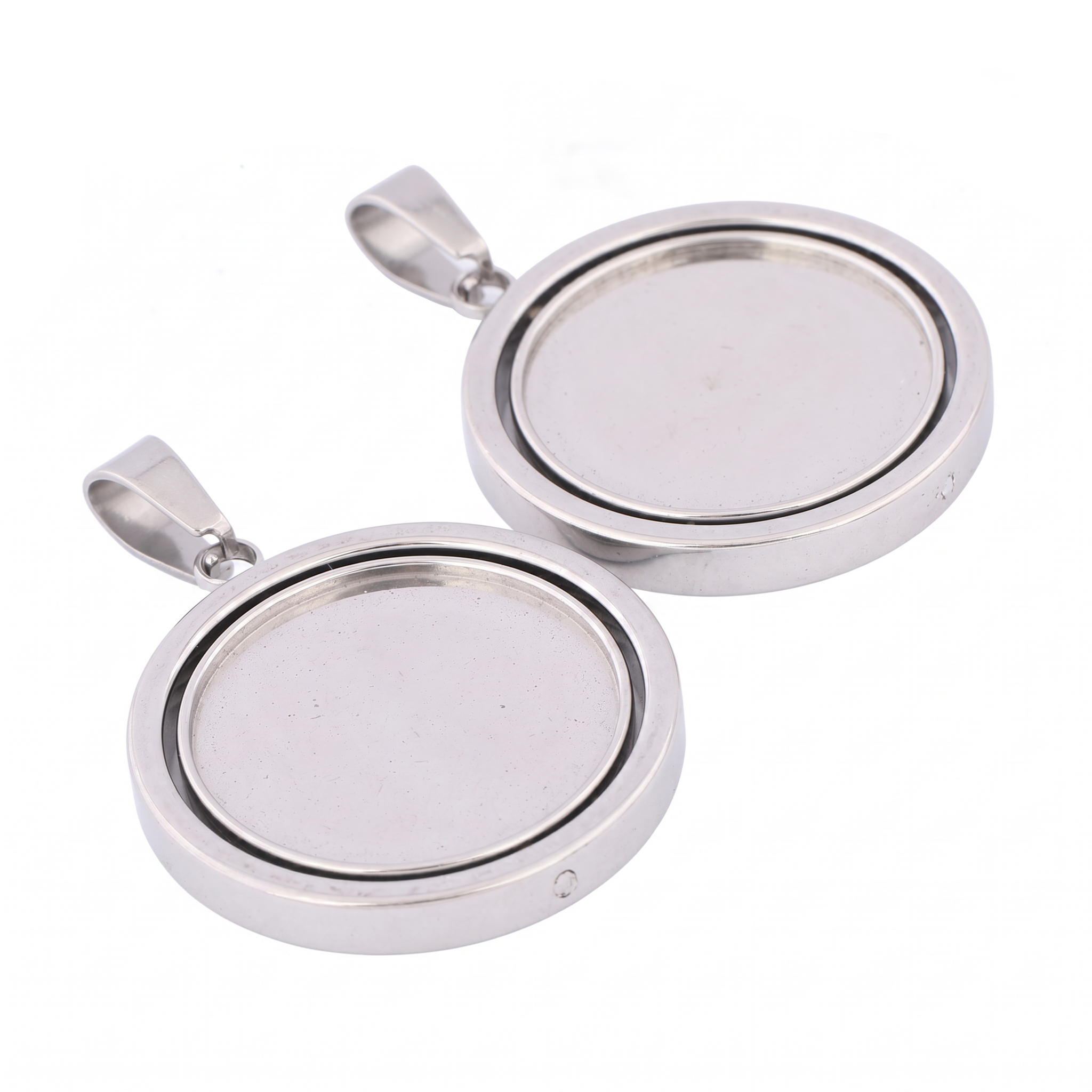3pcs Stainless Steel  Rotatabl - Bezels Set Pendant recensie en prijs