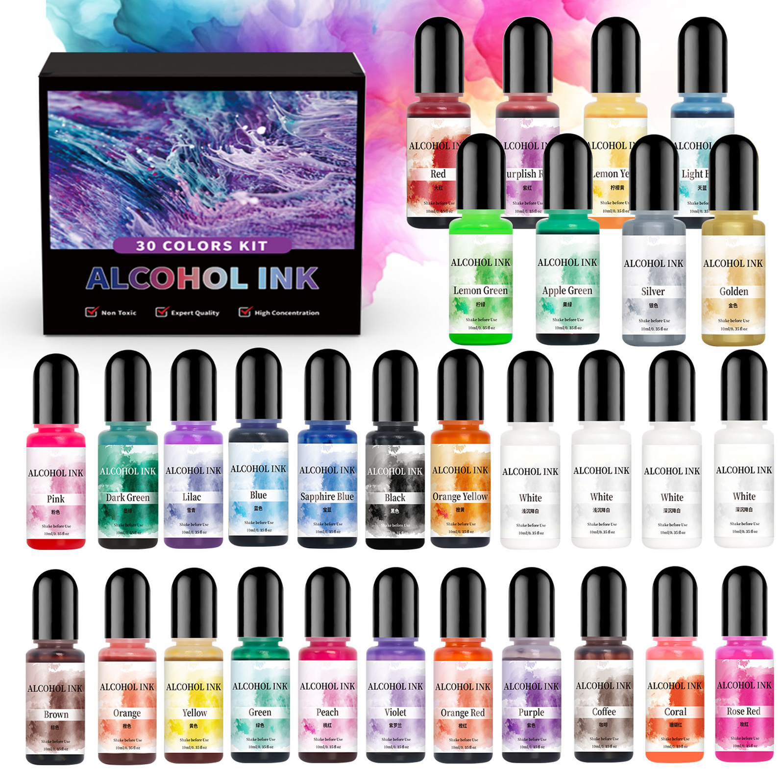 1set Art Ink Alcohol Epoxy Res - Resin Dye Alcohol recensie en prijs