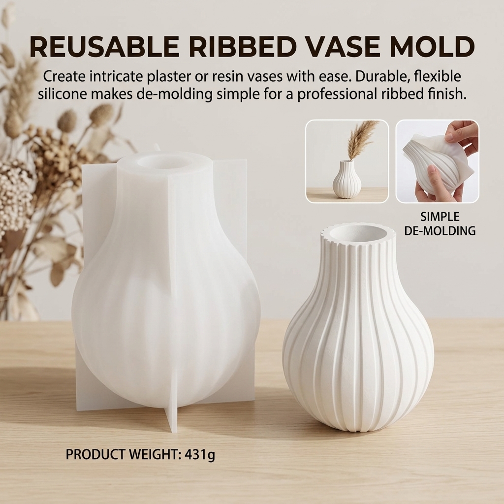 Silicone Vase Mold with Stripe - Resin Craft Ideas recensie en prijs