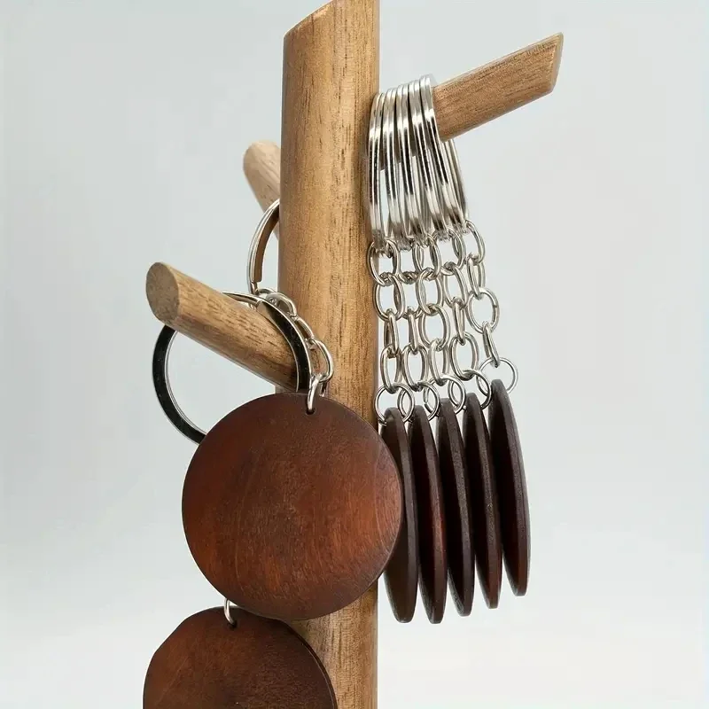 10Pcs Wooden Keychains Vintage - Wood Ring Blank recensie en prijs