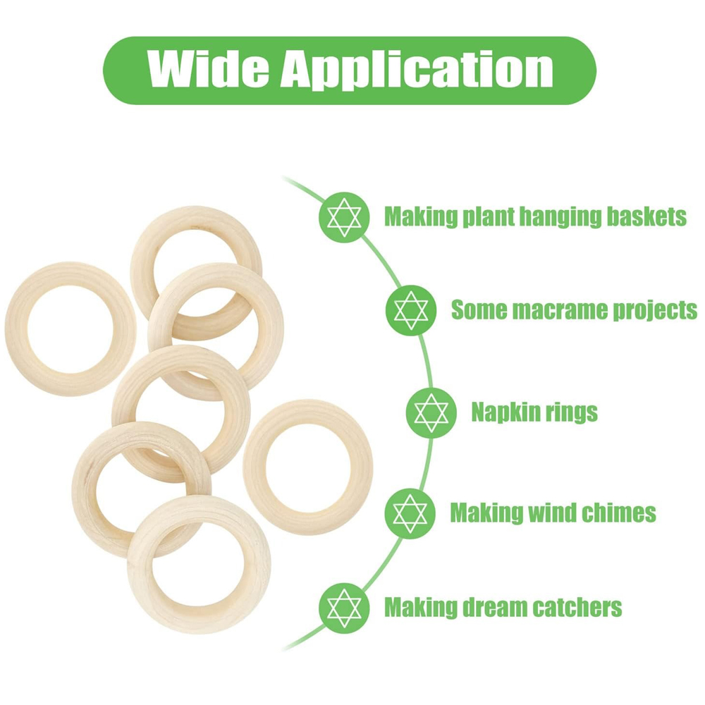 20PCS Wooden Rings for Craft 5 - Wood Ring Blank recensie en prijs