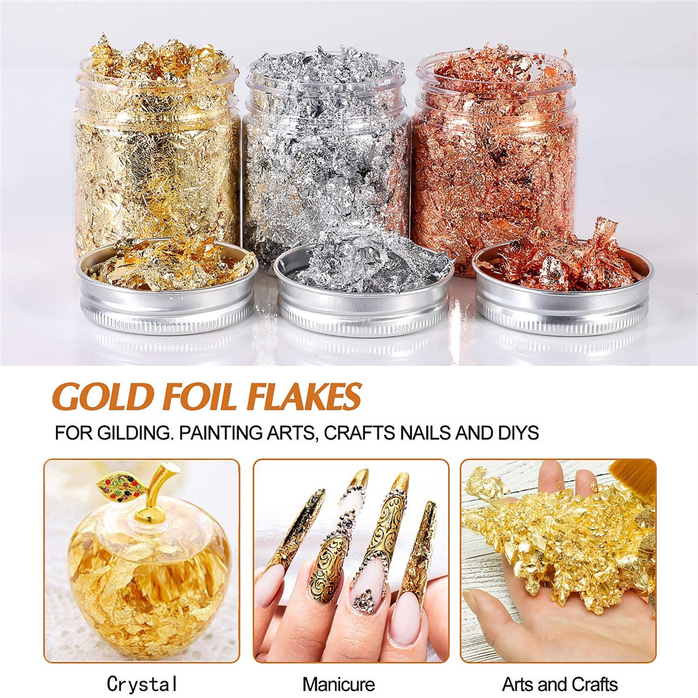 Imitation Rose Gold Silver Cop - Gold Foil Flakes recensie en prijs