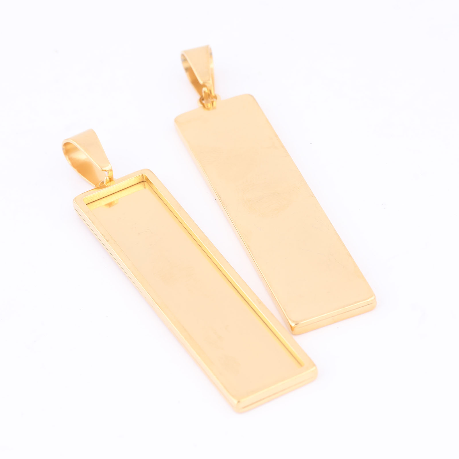 5pcs Stainless Steel Gold Plat - Bezels Set Pendant recensie en prijs