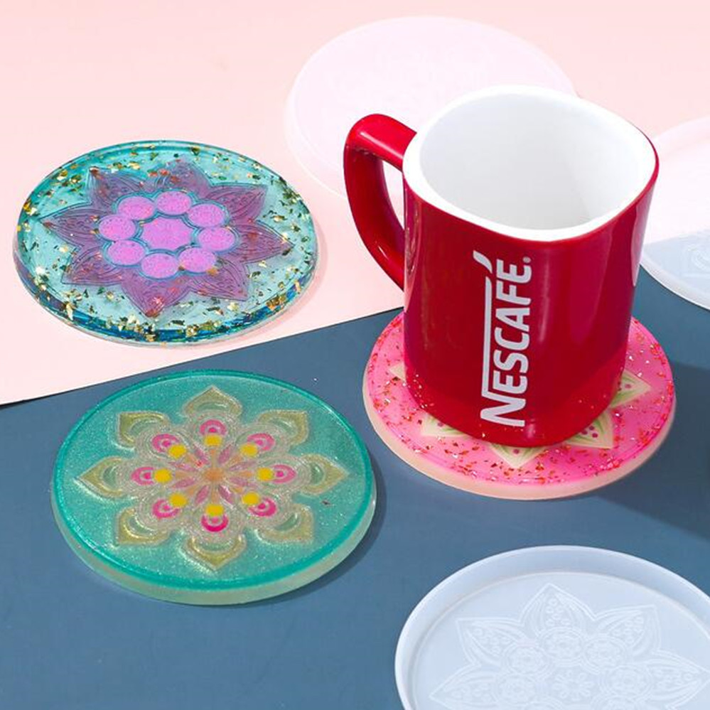1Pcs Round Coaster Resin Silic - Coaster Mold Round recensie en prijs