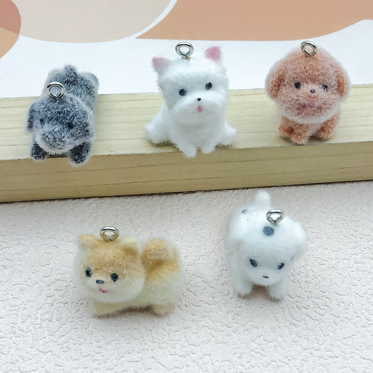 5pcs&1pc Flocked Resin Animal  - Resin Craft Material recensie en prijs