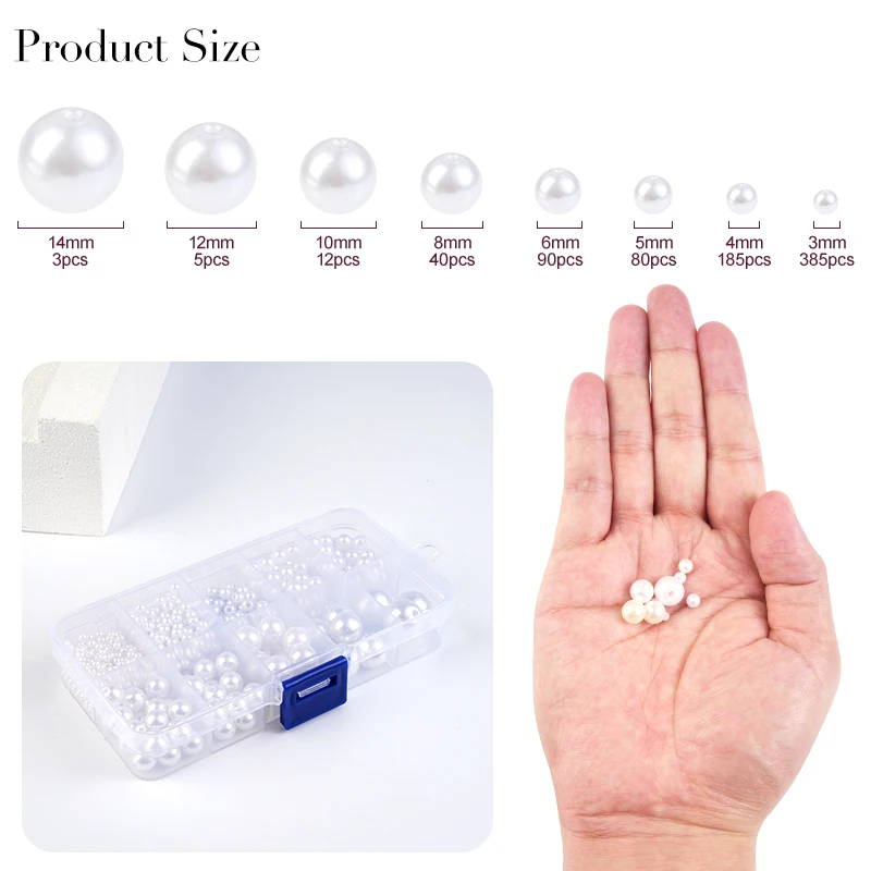 800pcs Artificial Faux Pearl R - Crafting Resin recensie en prijs