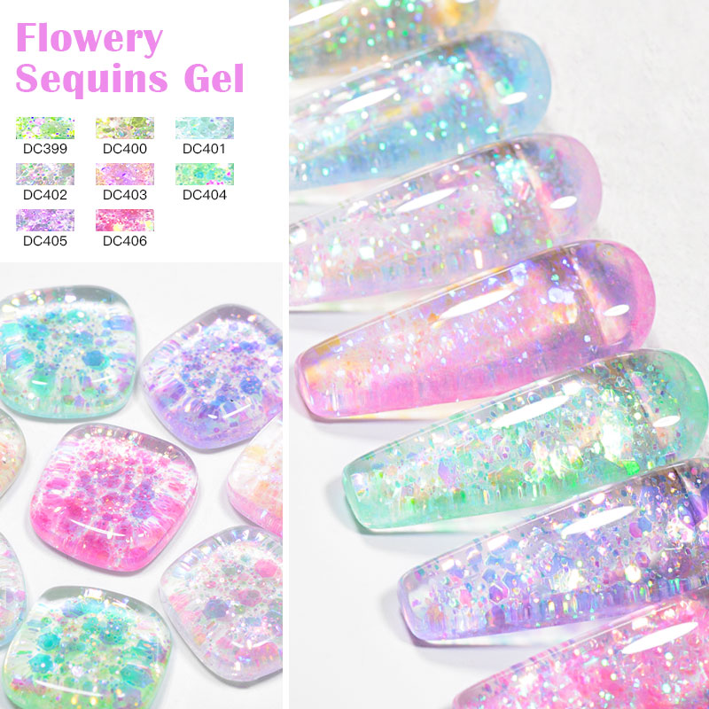 4/8pcs Flowery Sequins Gel Nai - Resin Glitter Pack recensie en prijs