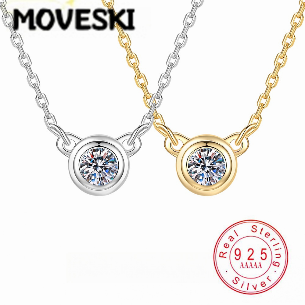 S925 Sterling Silver Moissanit - Bezels Set Pendant recensie en prijs