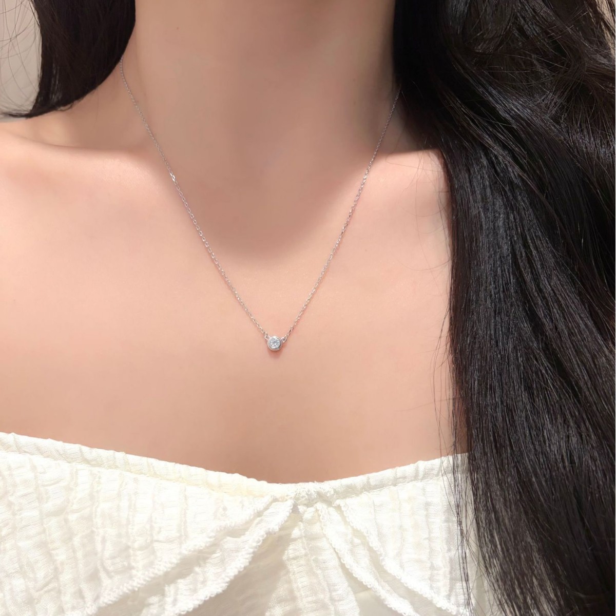 S925 Sterling Silver Moissanit - Bezels Set Pendant recensie en prijs