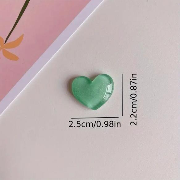 6pcs Colorful Heart Shaped Fri - Resin Glitter Pack recensie en prijs