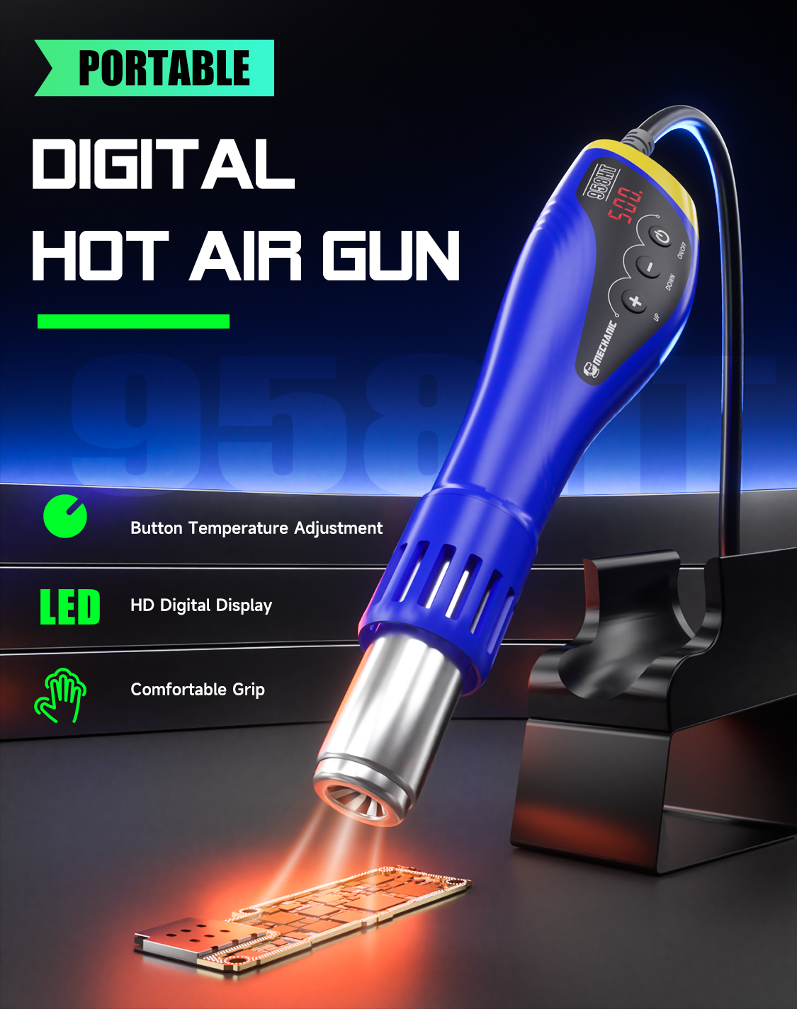 MECHANIC OFFICIAL HT-958 Porta - Heat Gun Small recensie en prijs