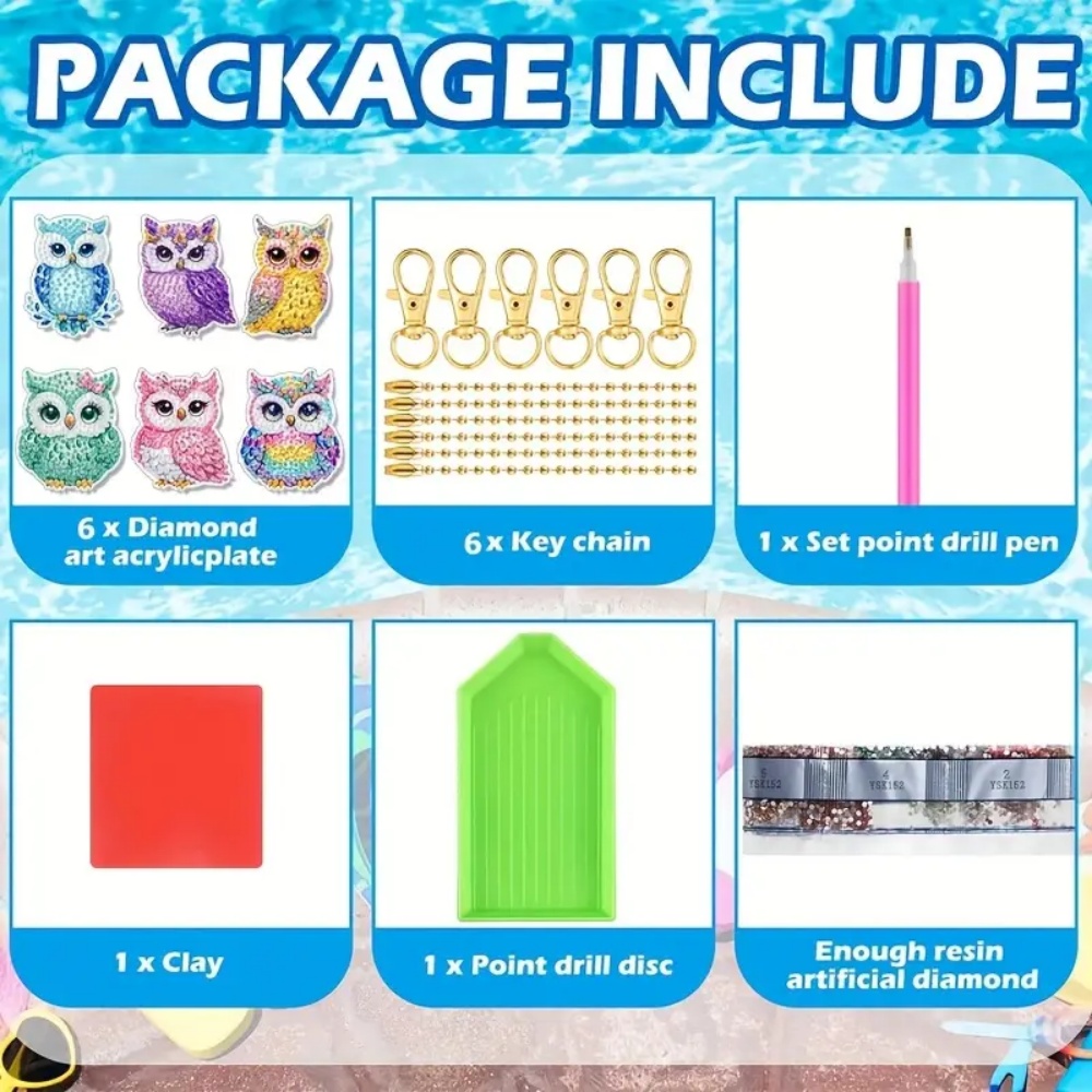 6-piece/set DIY Diamond Keycha - Resin Craft Ideas recensie en prijs