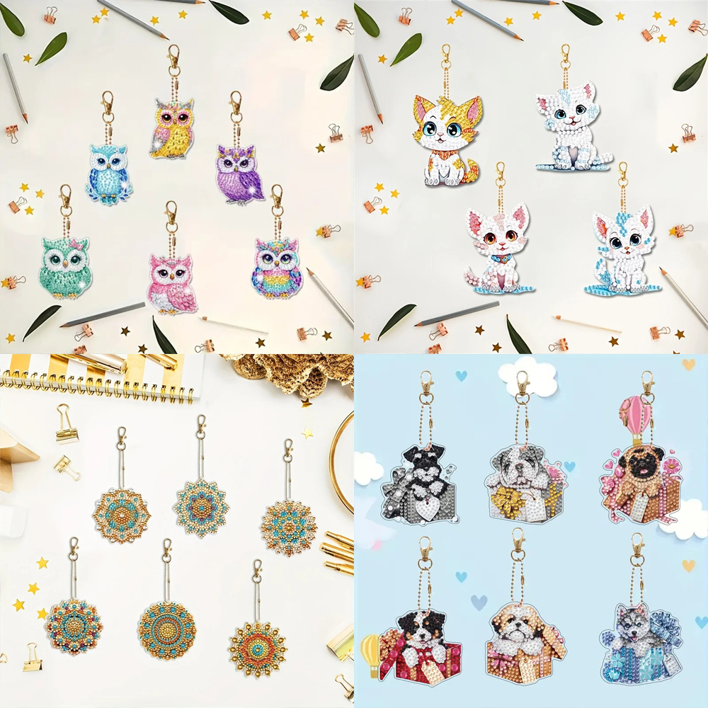 6-piece/set DIY Diamond Keycha - Resin Craft Ideas recensie en prijs