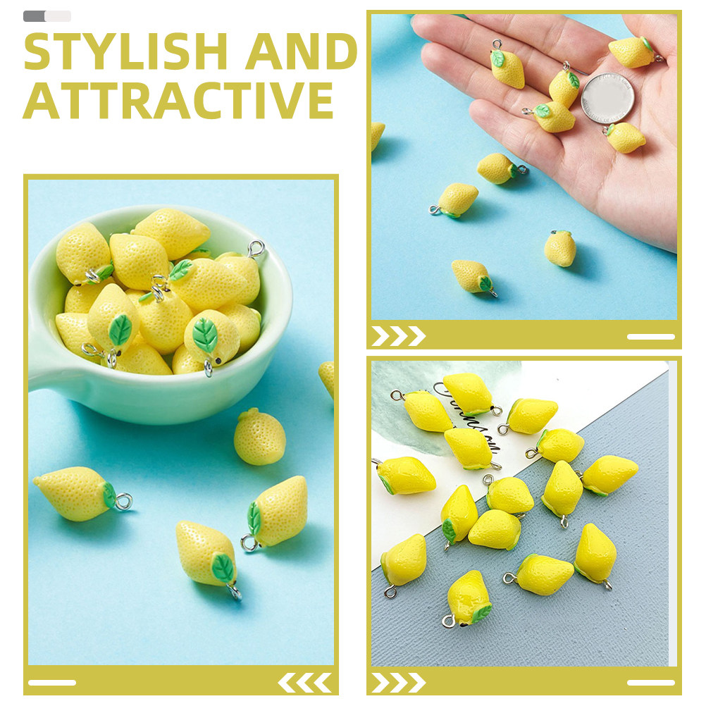 20Pcs Resin Lemon Charms Fruit - Crafting Resin recensie en prijs