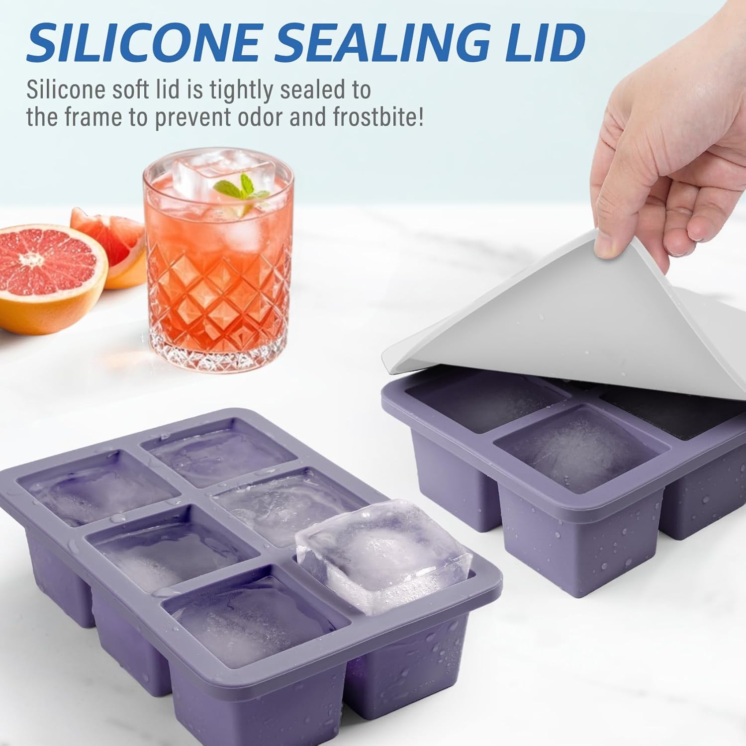 2pack Large Silicone Ice Cube  - Silicone Mold Tray recensie en prijs