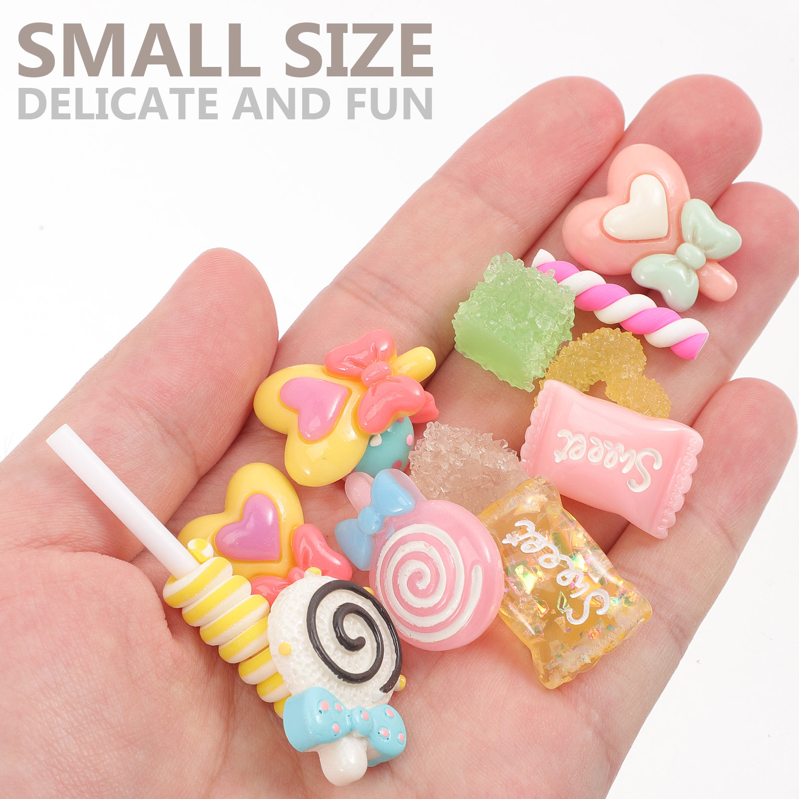 50Pcs Candy Hair Clips Resin F - Resin Craft Supplies recensie en prijs